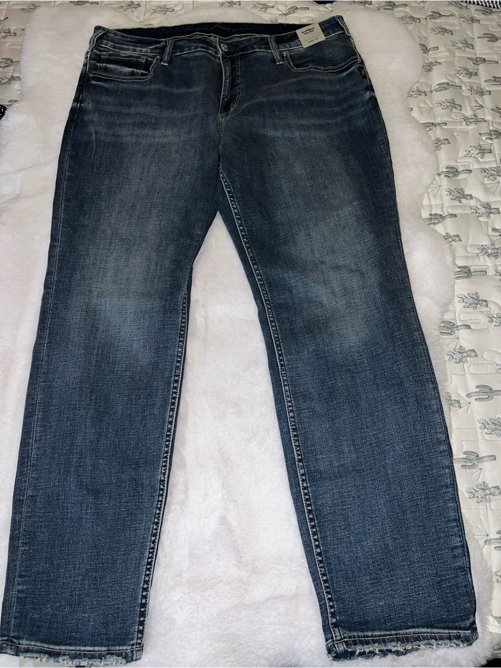 Silver Jeans Women's Boyfriend Jeans in Dark Blue Wash